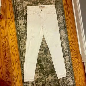 Zara Basic White Denim Jeans